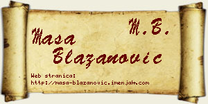 Maša Blažanović vizit kartica
